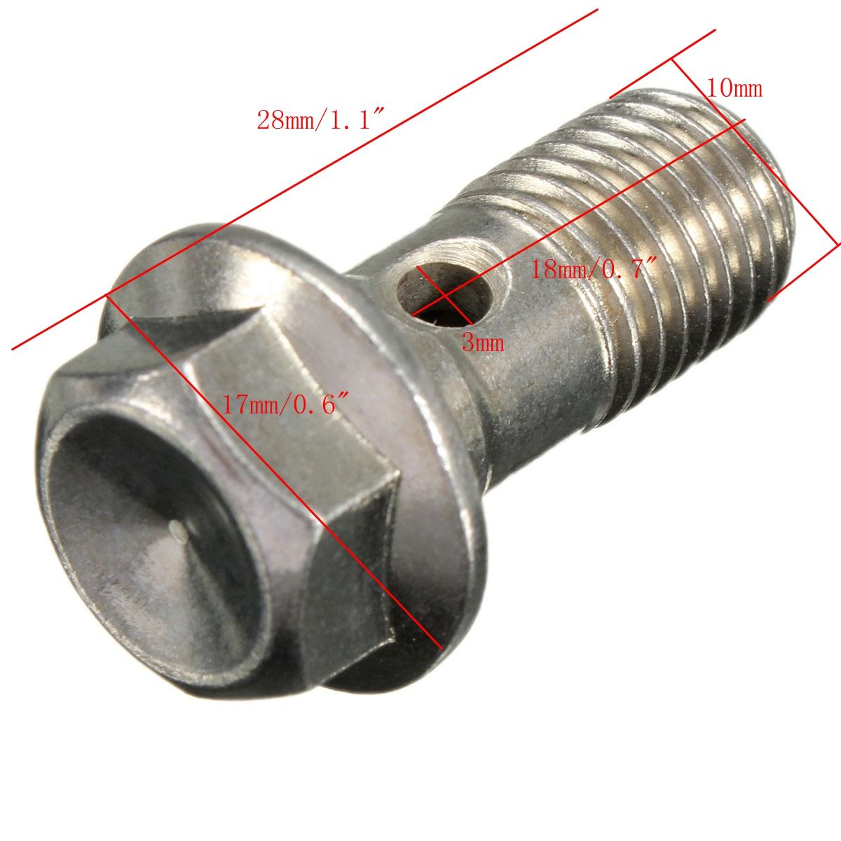 10mm m10x1.25 chrome banjo bout remklauw master cilinder montage