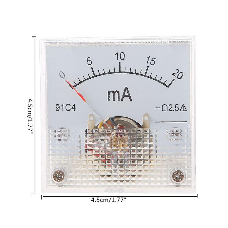 91c4 klasse 2.5 nauwkeurigheid dc 50ma 100ma 500ma 0-5a 10a ampère analoge paneelmeter ampèremeter