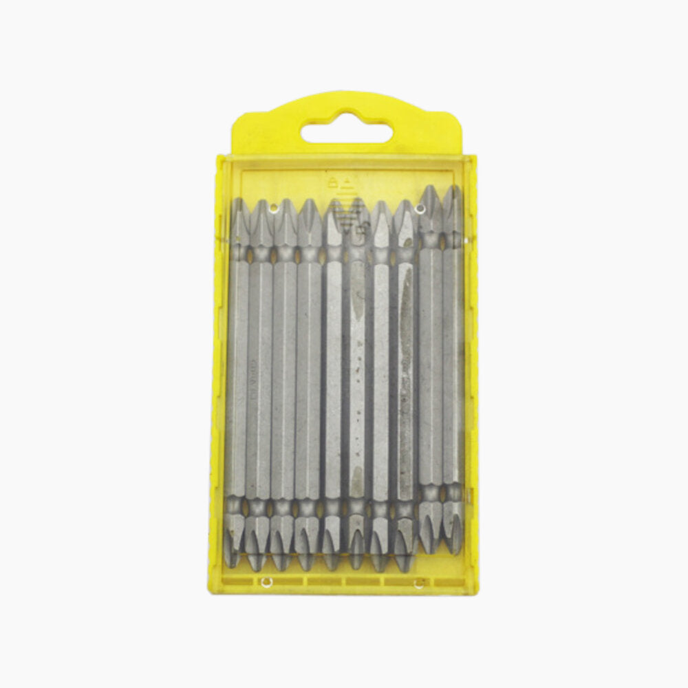 10 stuks 65 / 110mm ph2 elektrische schroevendraaierbits s2 gelegeerd staal magnetische dubbele kruiskopschroevendraaier bits voor elektrische handschroevendraaier