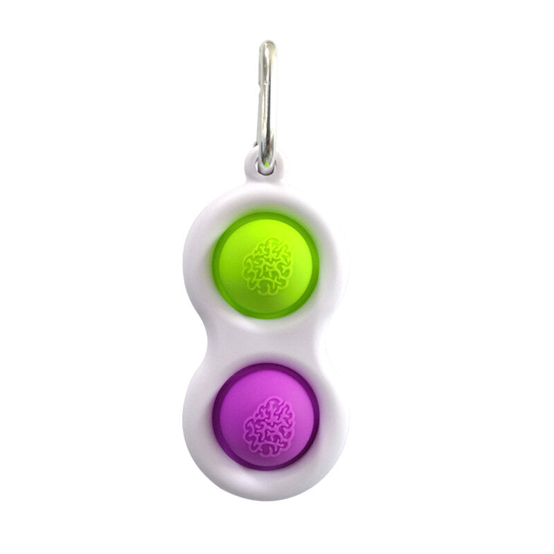 mini simple dimple sensorisch mini sensorisch fidget ontspanning stress relief anti-angst autisme hand edc gadget voor kinderen tiener volwassen push pop bubble sleutelhanger