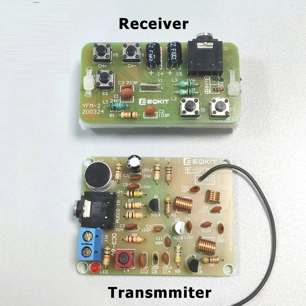 88-108mhz dhz kit fm radio transmitter and receiver module frequency modulation stereo receiving pcb circuit board