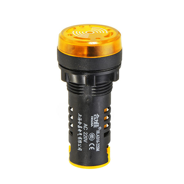 ac 220v 22mm flash zoemer indicatielampje signaallamp geel