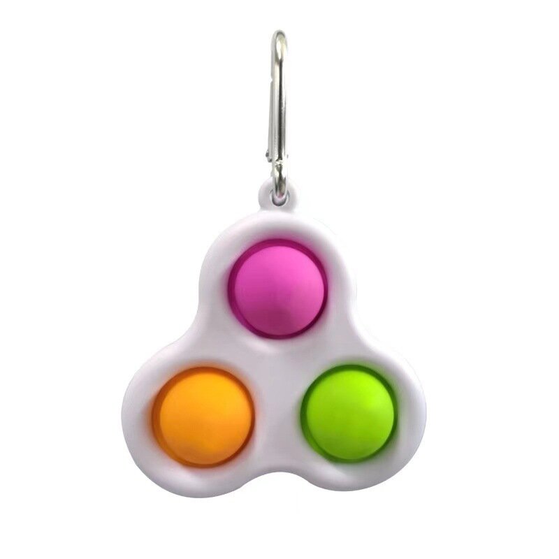 mini simple dimple sensorisch mini sensorisch fidget ontspanning stress relief anti-angst autisme hand edc gadget voor kinderen tiener volwassen push pop bubble sleutelhanger