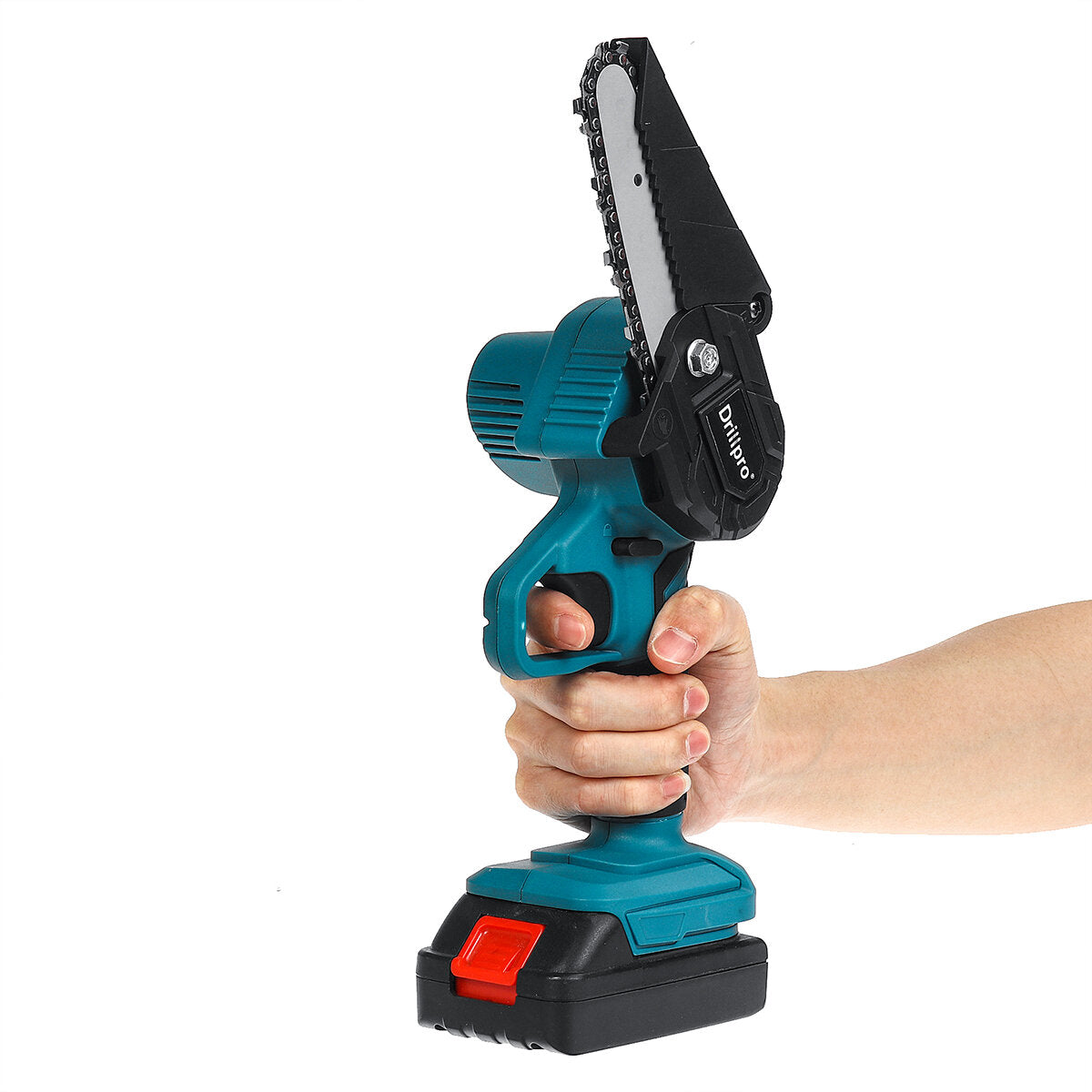 4 inch elektrische kettingzaag mini draadloze 550 w eenhandige zaag houtbewerking houtsnijder w / 1 st of 2 stuks batterij voor makita