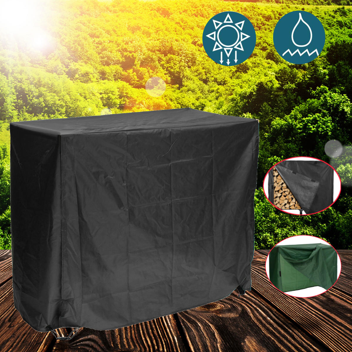 4ft outdoor brandhout log opbergrek cover waterdichte protector home garden