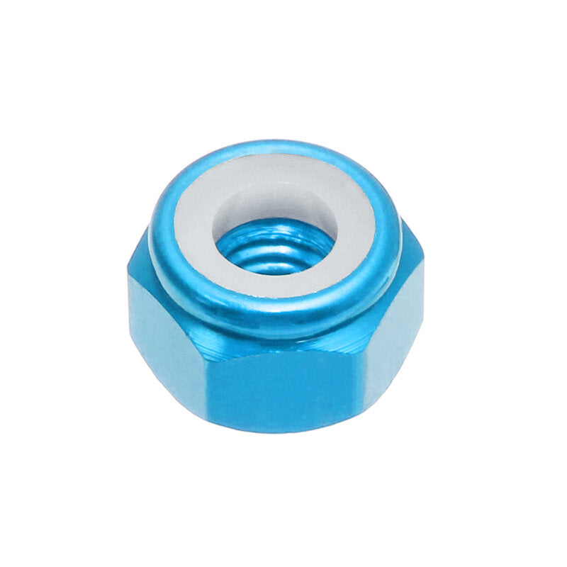 m3an1 10 stuks m3 moer zelfborgend nylon zeskantmoer aluminiumlegering multicolor