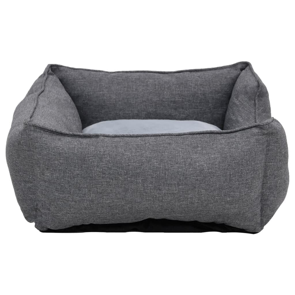 hondenbedlinnen look 85.5x70x23 cm fleece grijs
