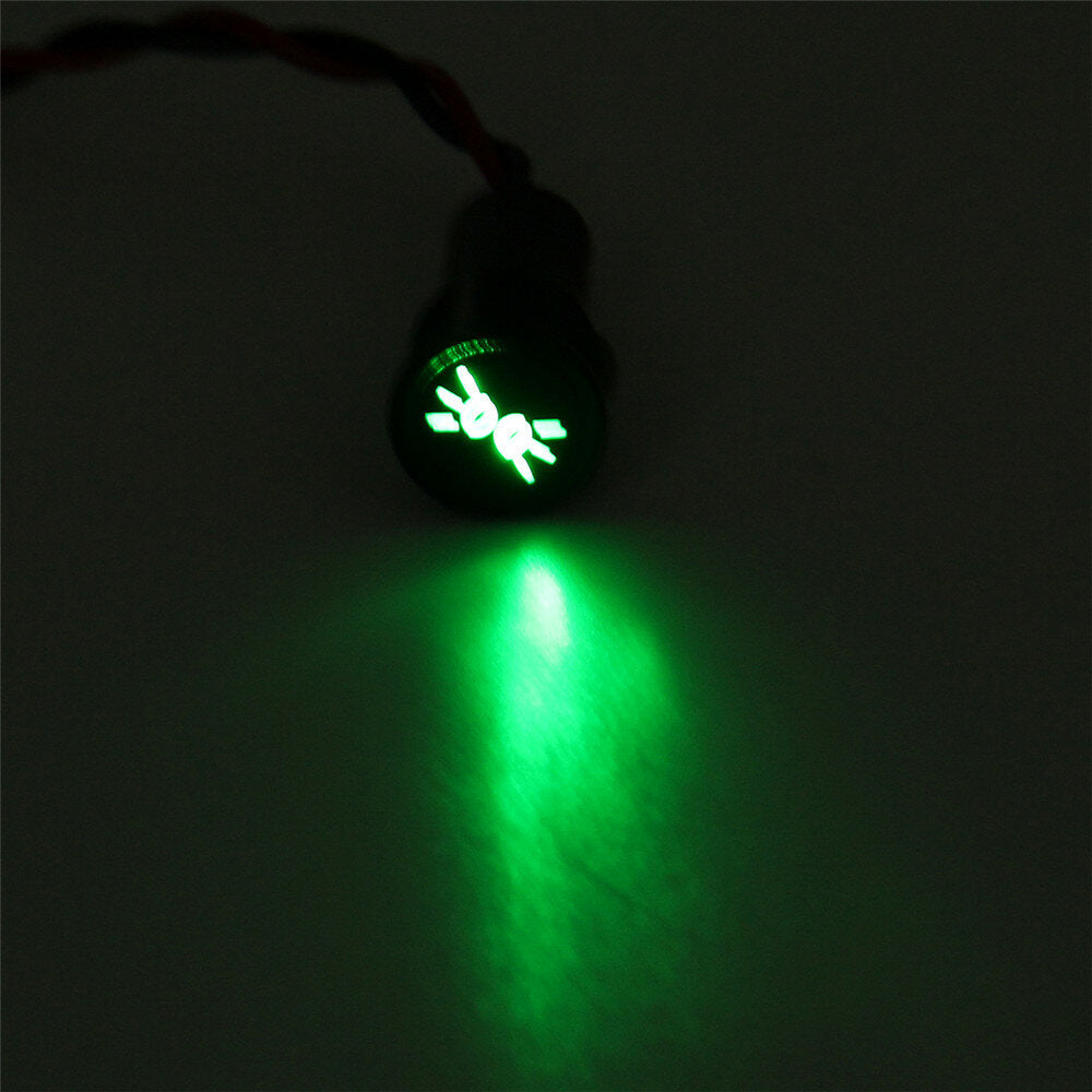 universele 12 v 24 v 36 v 12 mm waterdichte led dash panel waarschuwingslampje metaalen indicator lamp