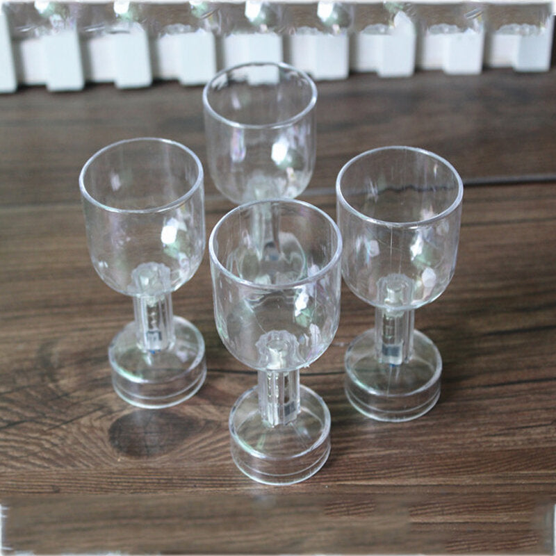1 stuks led light-up cups 50 ml knipperende glow glazen mokken voor home party bruiloft decor