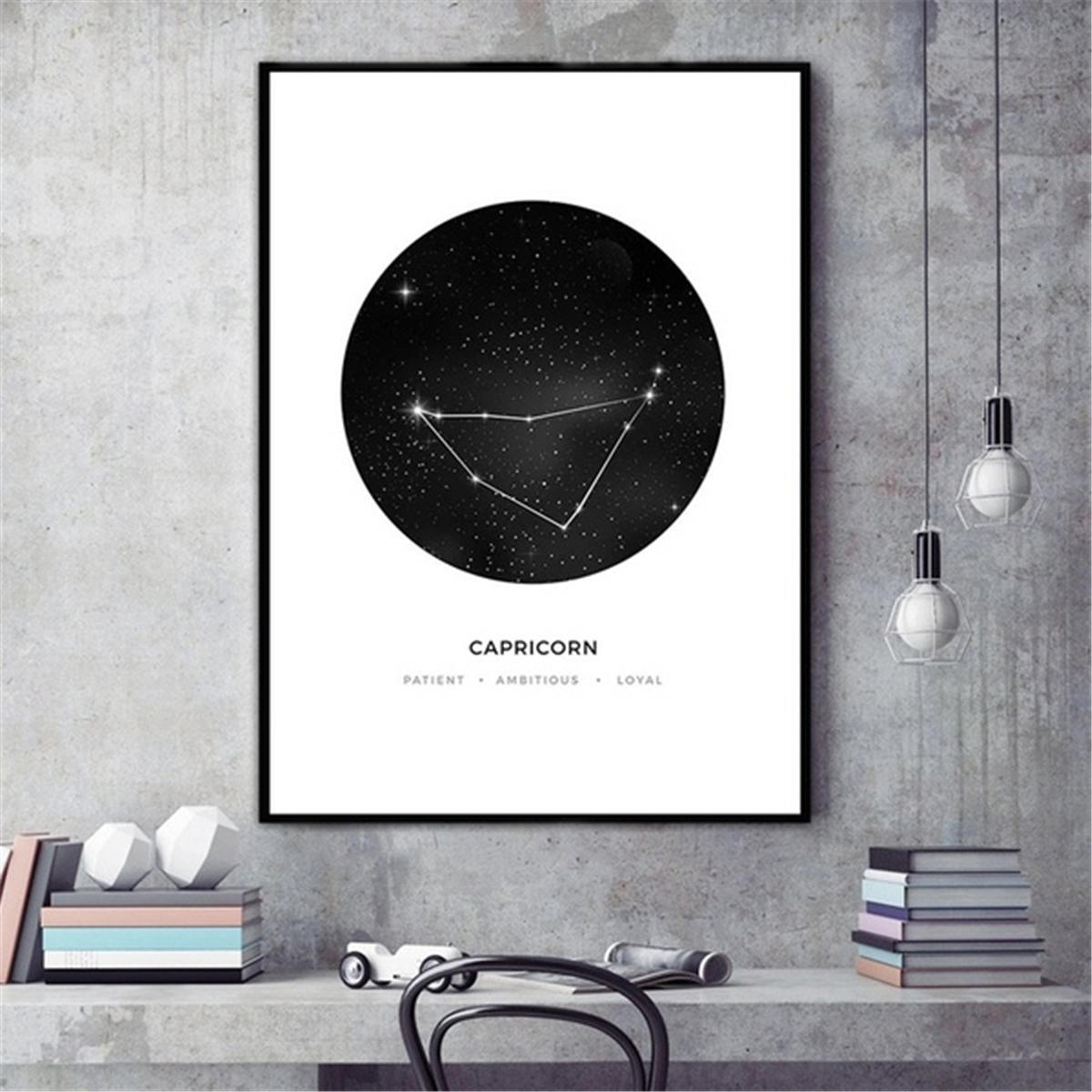 30x40 cm sterrenbeeld canvaskunst posters geometrisch astrologie schilderij behangpapier