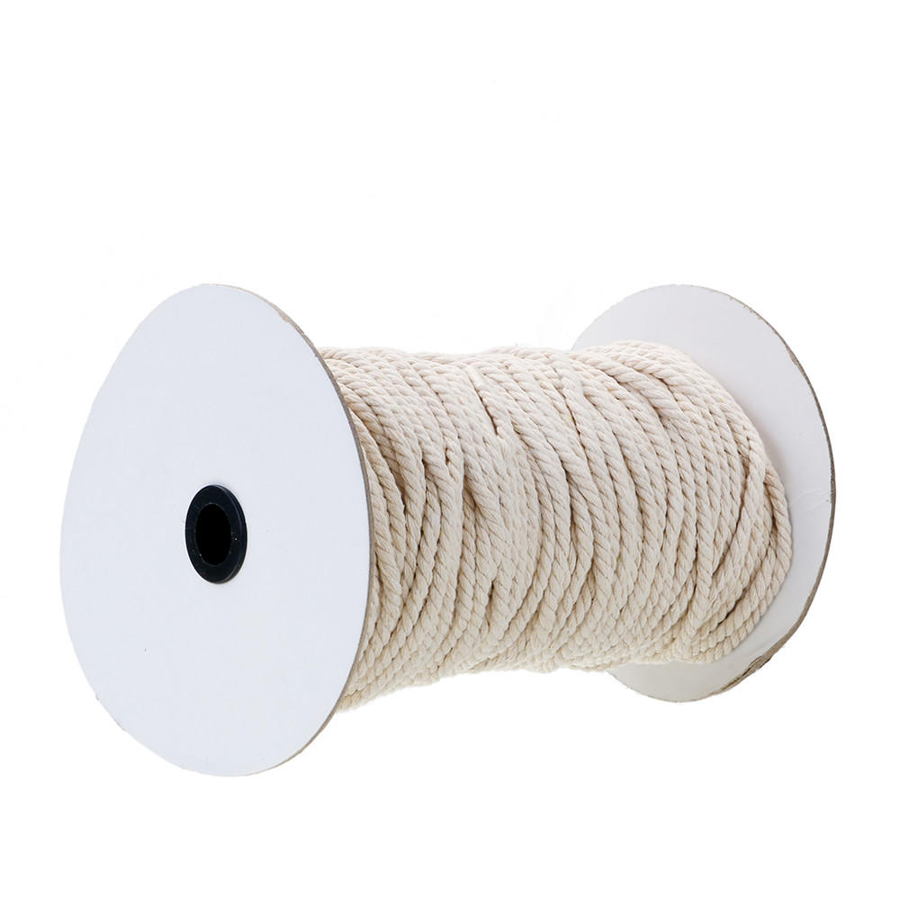 3/4/5/6mm natuurlijke witte gevlochten draad katoen twisted cord touw dhz craft macrame string