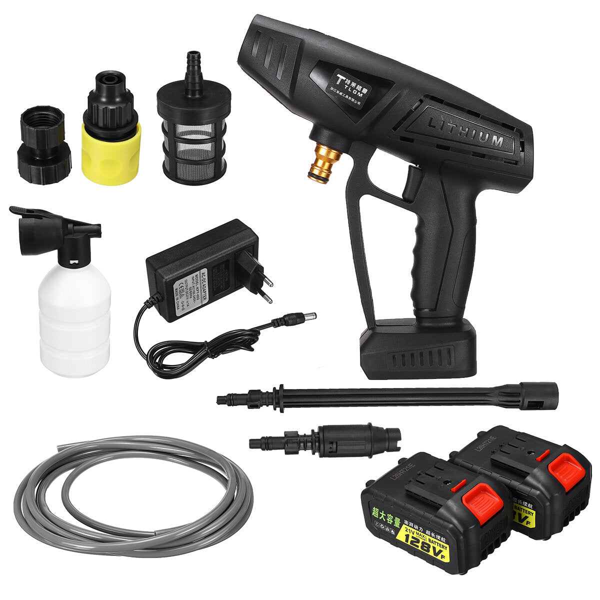 300w 2000mah draadloze hogedruk auto wasmachine elektrische wasstraat cleaner parkside water guns voor makita batterij