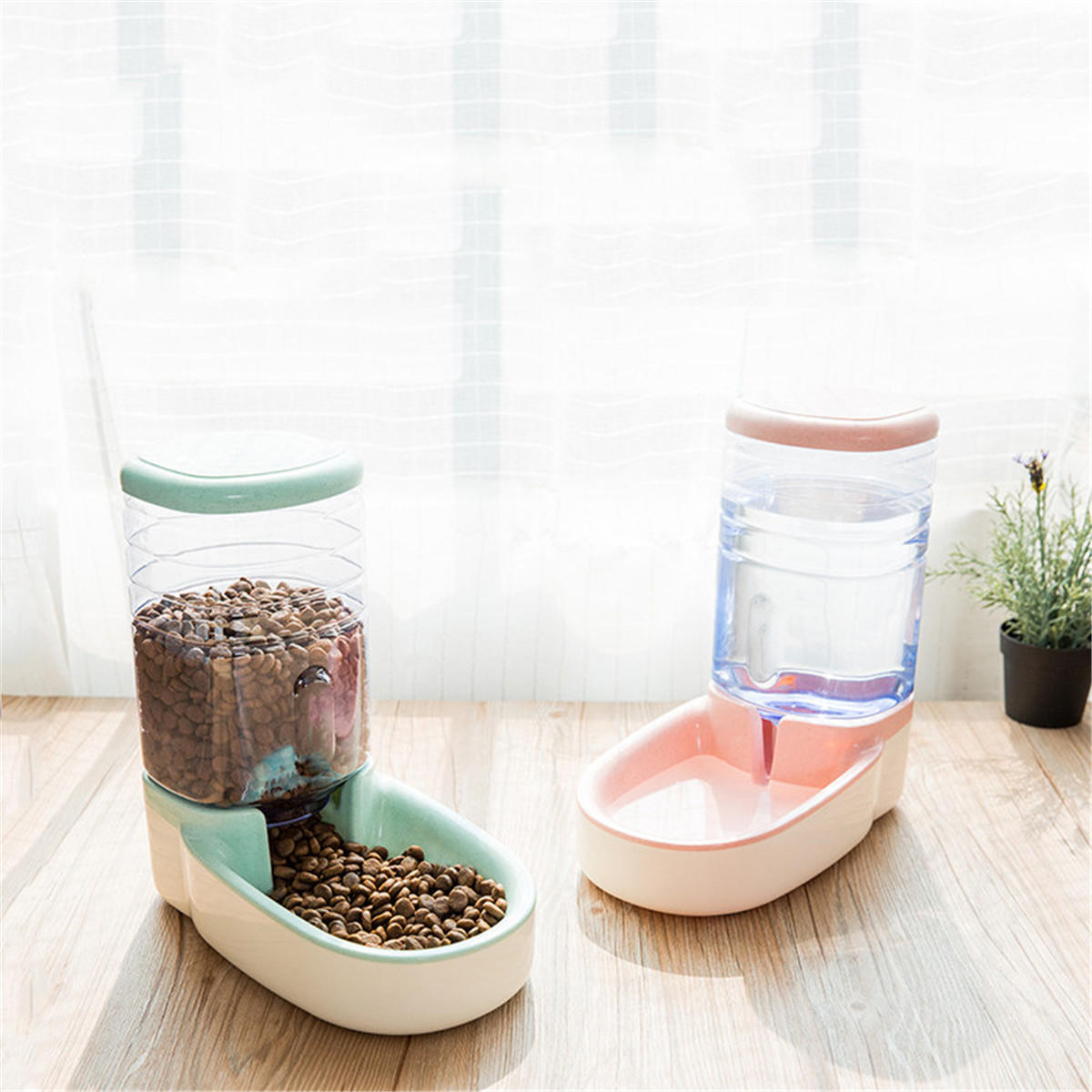3.8l automatische kattenvoeder waterer voedseldispenser katten benodigdheden schotelkom