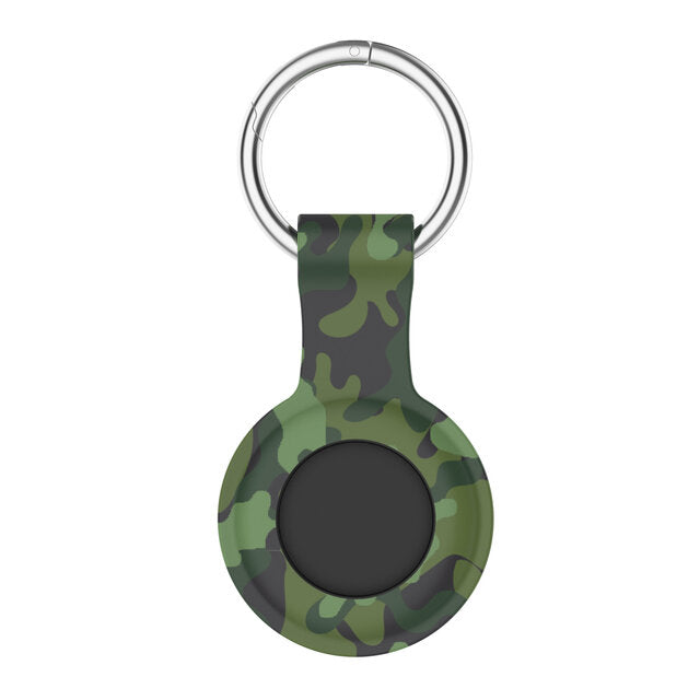 voor apple airtags beschermhoes mouw schokbestendig anti-kras anti-val beschermhoes shell met sleutelhanger