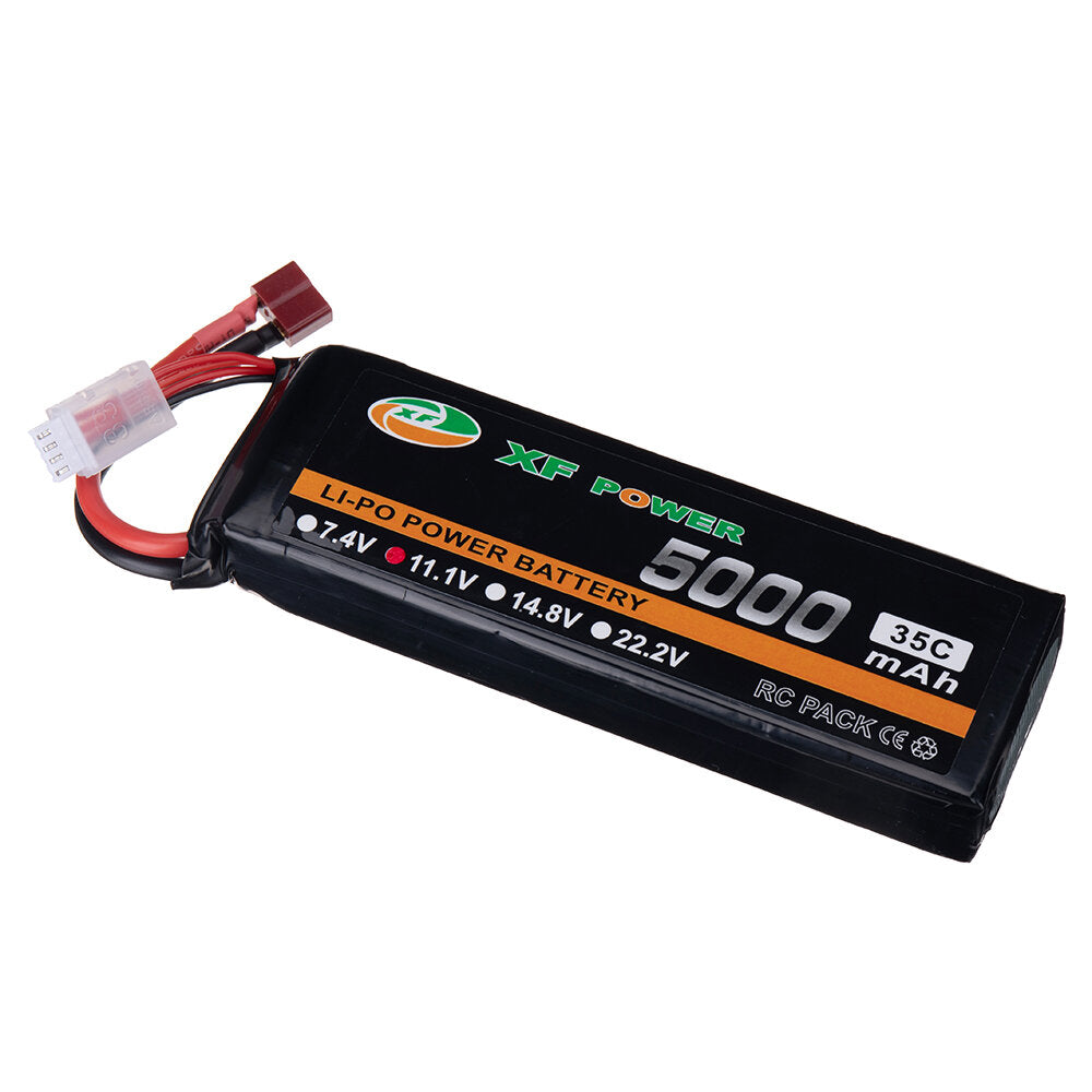 xf power 11.1v 5000mah 35c 3s lipo batterij t deans plug met xt60 adapter plug voor rc drone