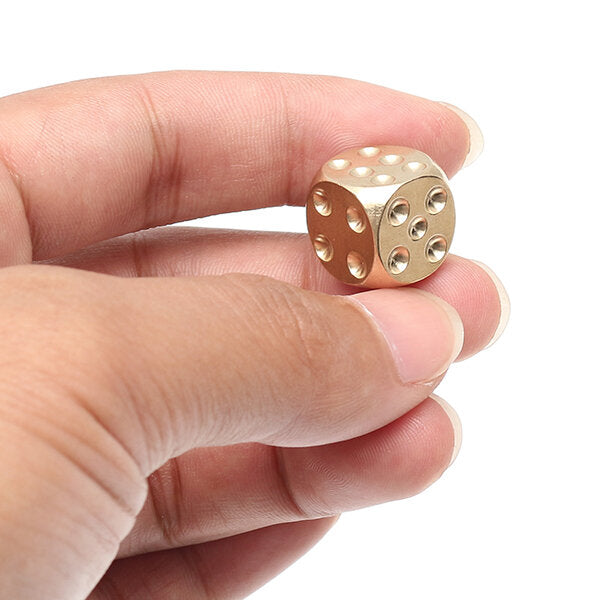 koperen massief koper dobbelstenen gouden kleur mahjong dobbelstenen voor game gife party