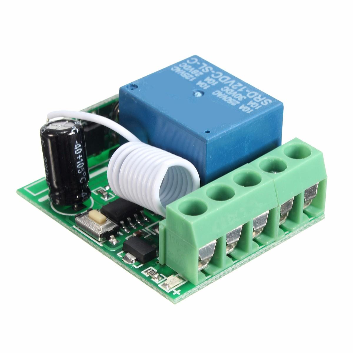 50 stuks dc12v 10a 1ch 433 mhz draadloze relais rf afstandsbediening schakelaar ontvanger module