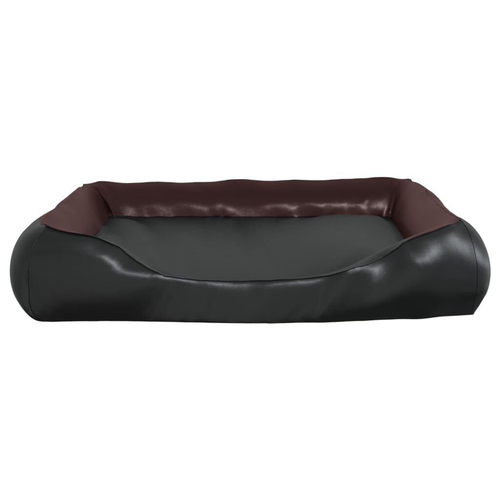 hondenmand 105x80x25 cm kunstleer zwart en bruin