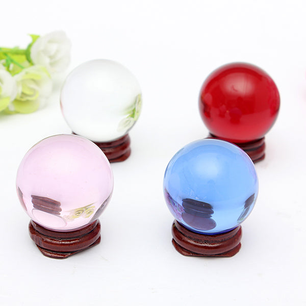 4 kleuren zeldzame kwarts magische kristal helende bal helder kristal bol met tribune huis decor cadeau