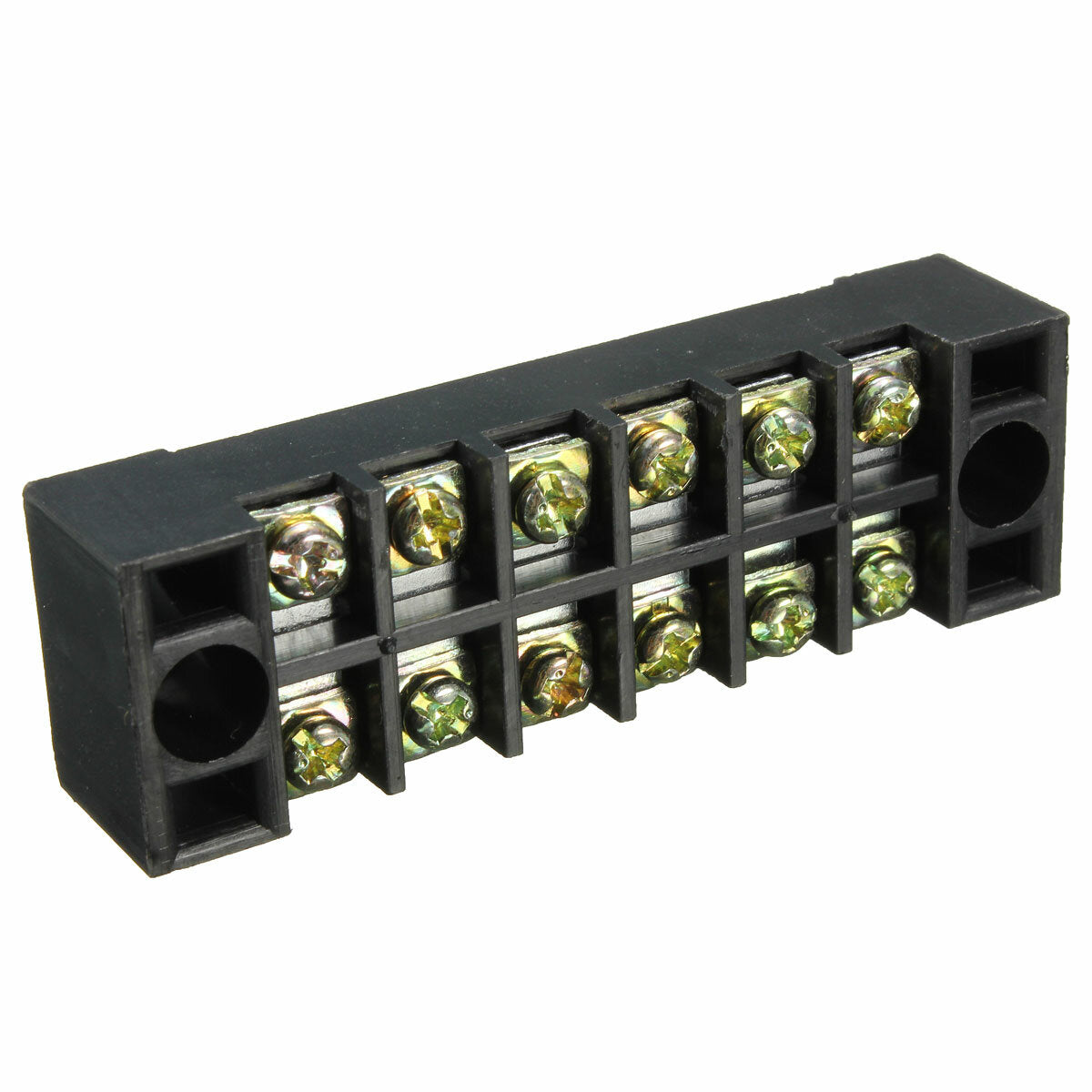 600v 15a 6 positie dubbele rijwiel barrière blok schroef terminal strip panel
