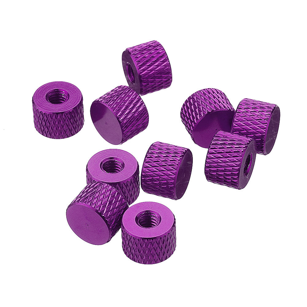 m4an5 10 stuks m4 blindgaten schroefdraad aluminiumlegering kartelmoer handschroefmoer meerkleurig