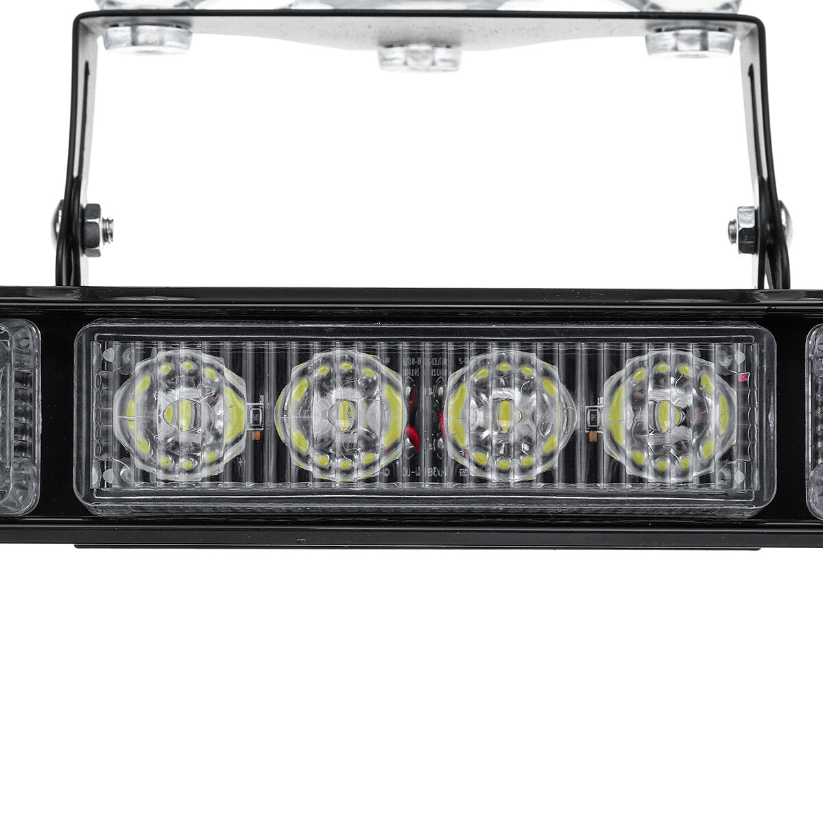 35 inch 32 led autodak voorruit noodgevaar waarschuwing flash stroboscooplampen bar met zuignap amber & wit