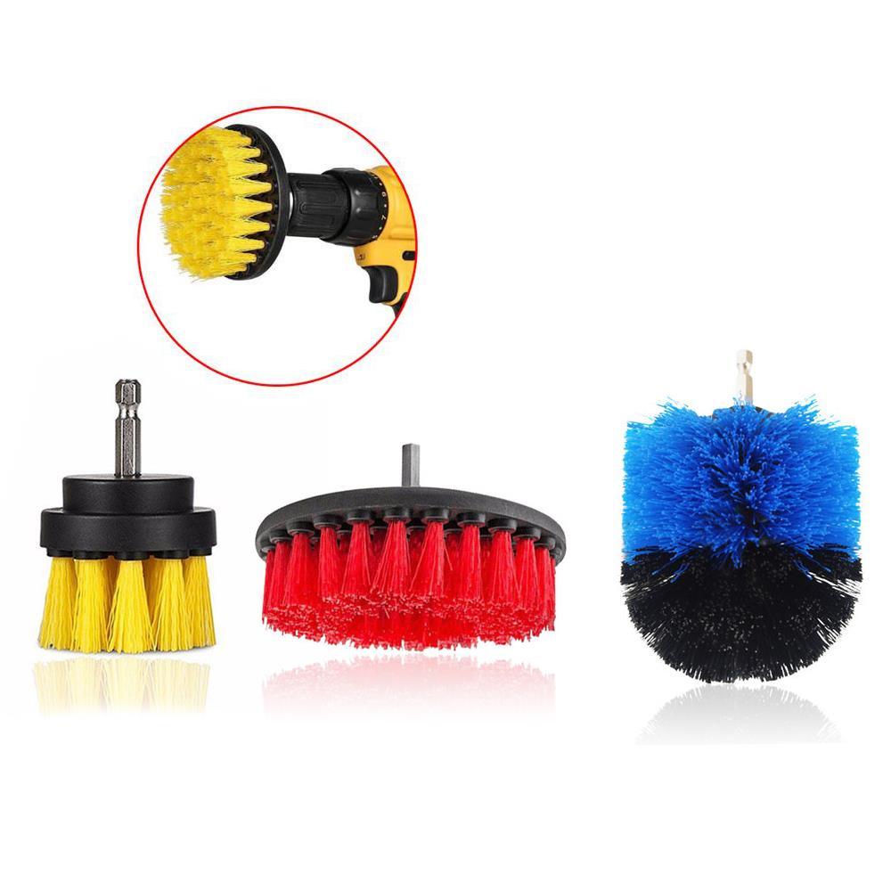 3 stuks 2 en 3.5 en 5 inch elektrische boor borstel reinigingsborstel set ball power scrubber kam: