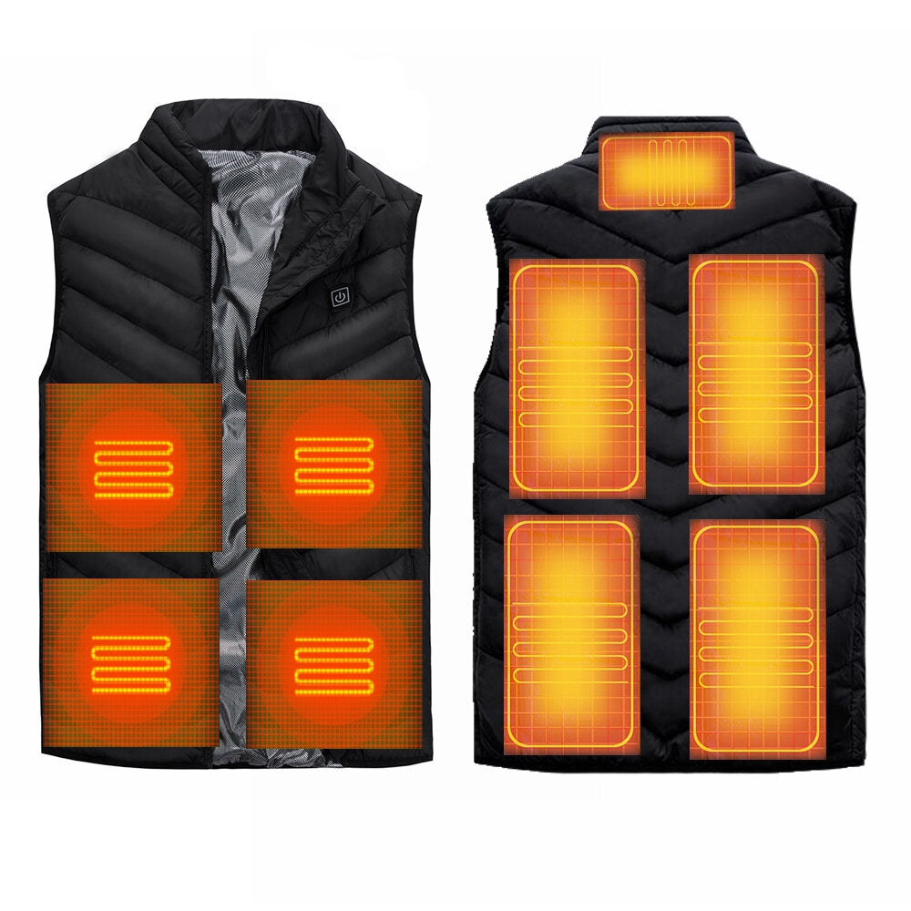 imars  enusic 9 verwarmingsmatten usb elektrisch verwarmd vest jas met korte mouwen warme body warmer pad winter thermisch