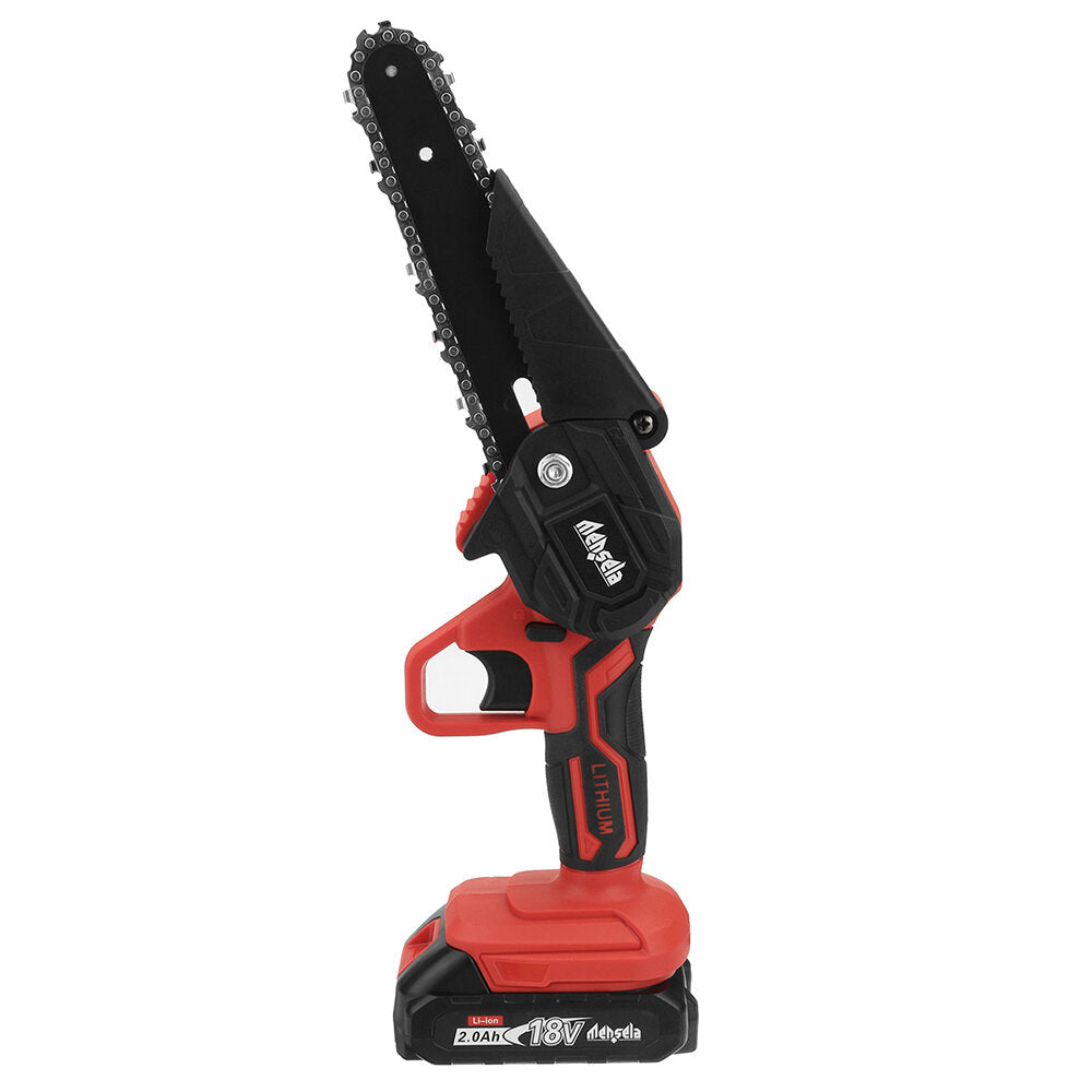 mensela cs-l2+ 6 inch 18v elektrische kettingzaag 800w eenhandszaag hout logging cutting cutter w/1x 2.0ah batterij houtbewerking tool