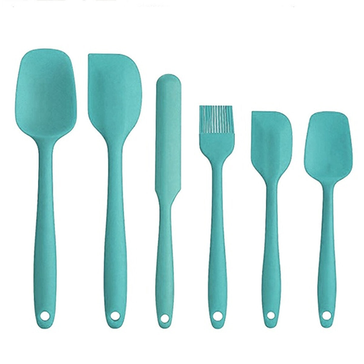 6 stuks non-stick rubber spatel set hittebestendige spatel keukengerei set gereedschap kit
