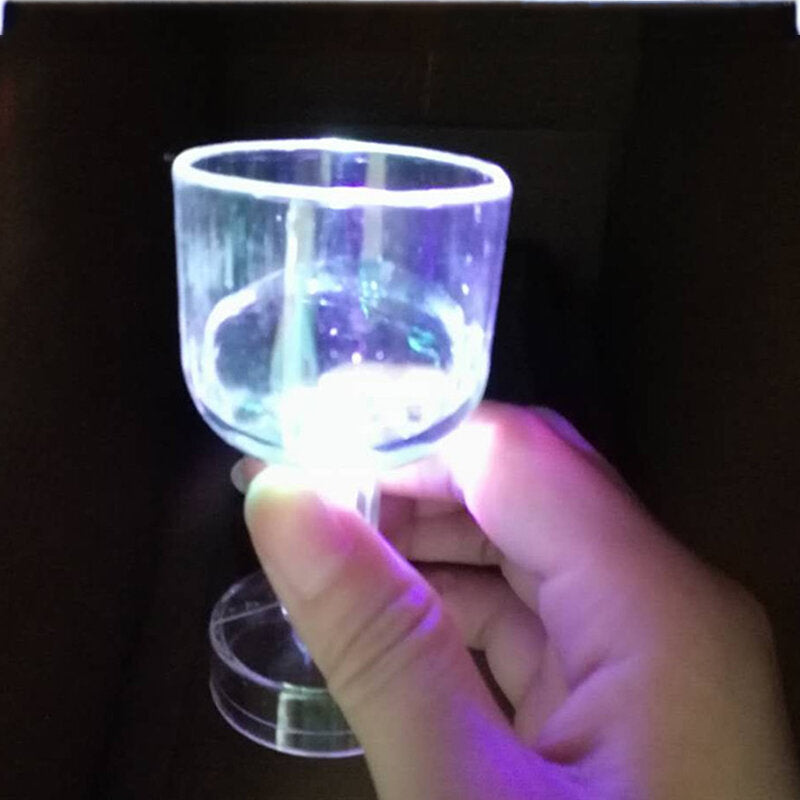 1 stuks led light-up cups 50 ml knipperende glow glazen mokken voor home party bruiloft decor