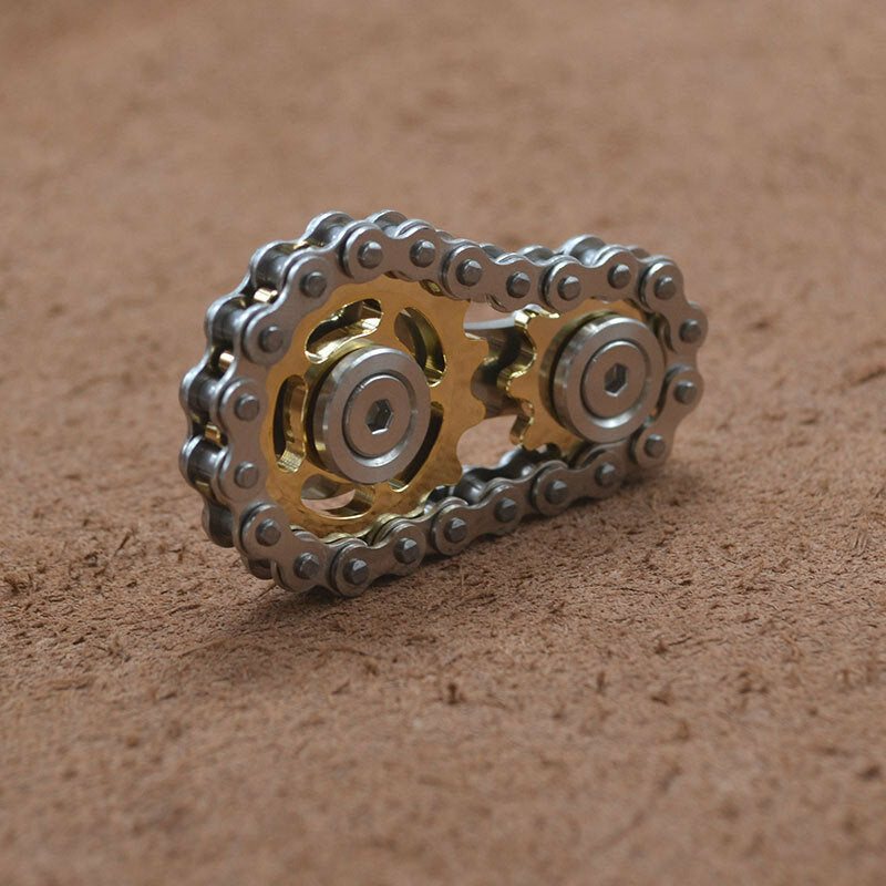 tandwielen vliegwiel fingertip gyro tandwielen kettingen edc metalen speelgoed versnellingsketting gyro drop ship sproket racefiets spinner