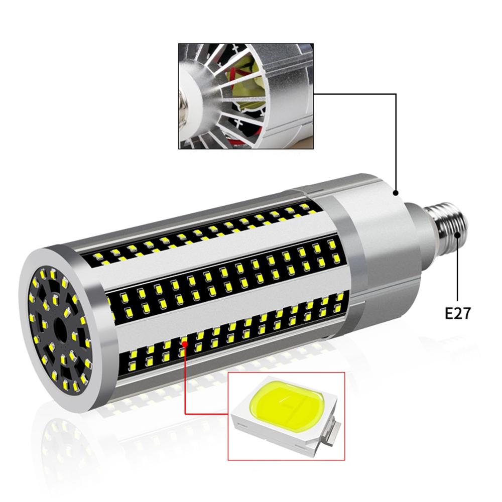 ac100-277v e27 50w fan cooling led corn gloeilamp zonder lamp cover voor indoor home decoration