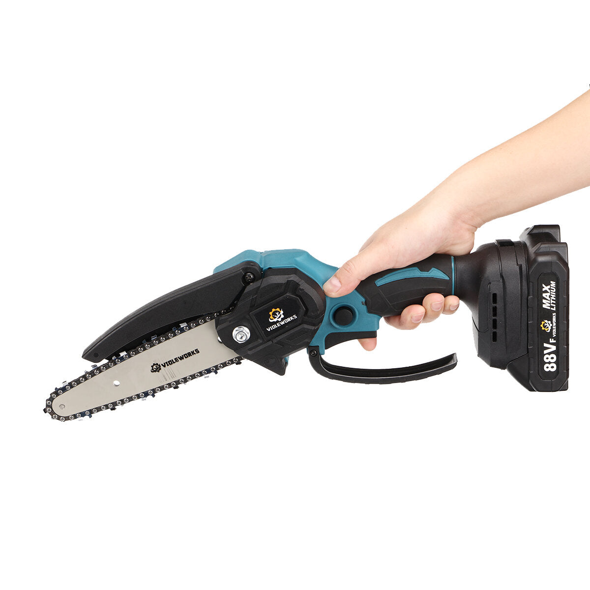 88vf 6 inch elektrische kettingzaag 1500w draadloze eenhandszagen houtbewerking tool houtsnijder w/geen/1/2 batterij voor makitabattery