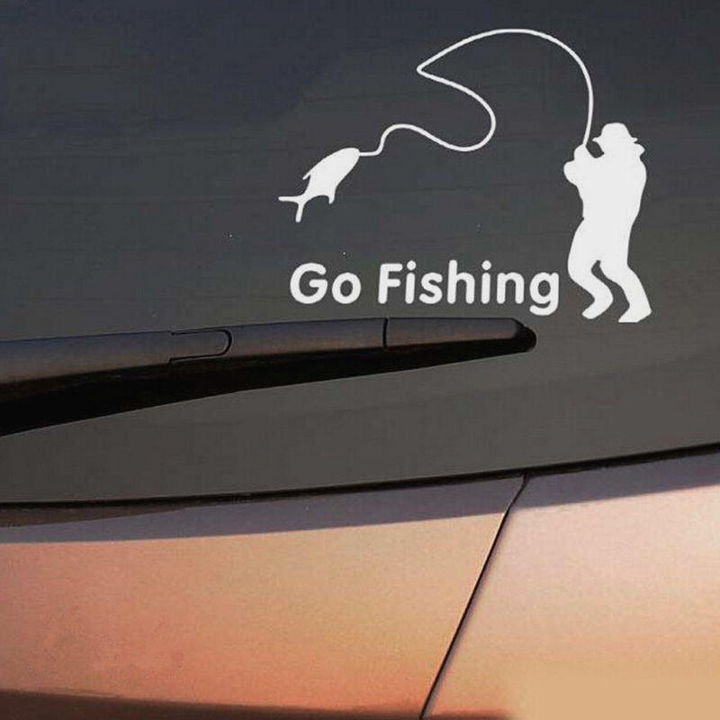 ga vissen auto sticker 14x11 cm vinyl auto raamstickers decals grafische sticker auto styling