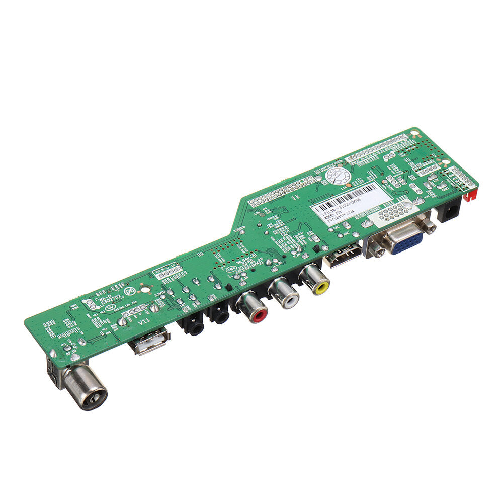 digitaal signaal m3663.03b dvb-t2 universele lcd tv-controller driver board tv / pc / vga / hdmi / usb + 7 sleutelknop + 2ch 6bit 30 pins lvds kabel + 1 lampomvormer