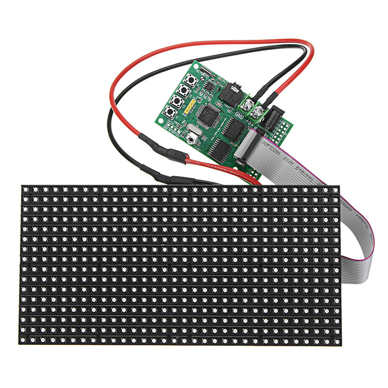 16x32 colorful multifunctionele klok muziek spectrum led-verlichting display gemonteerd dot matrix board