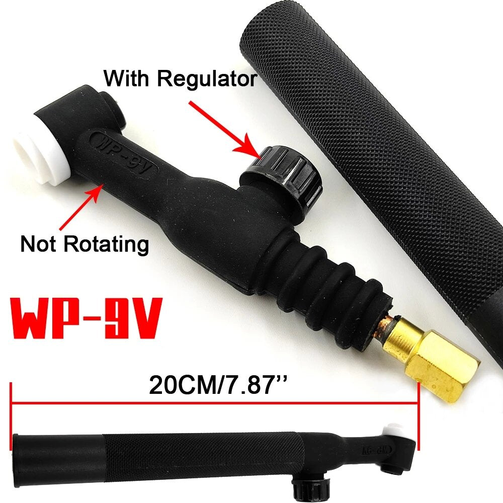 wp9 wp9f wp9v wp9fv wp9p luchtgekoelde argon flexibele en ventielpotlood draaibare tig-lasbranderkop