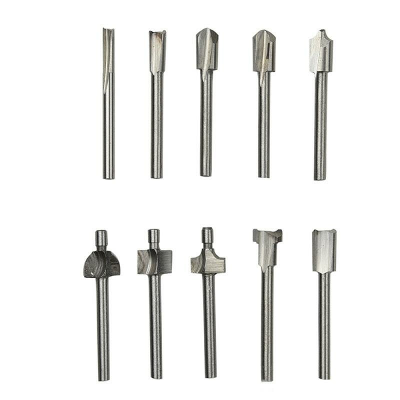 10 stuks hss houtbewerking trimmen mes titanium-plated slijpmes micro frees houtsnijder