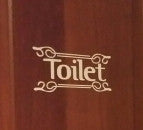 vintage sticker/bathroom/toilet/2 kleuren
