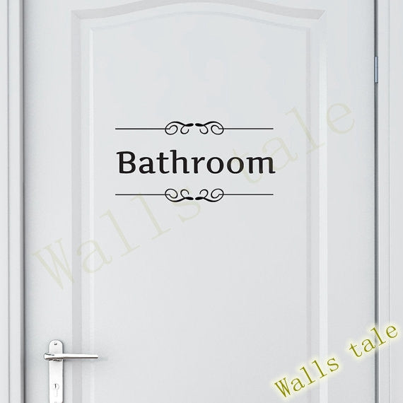 vintage sticker/bathroom/toilet/2 kleuren