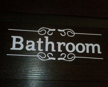 vintage sticker/bathroom/toilet/2 kleuren