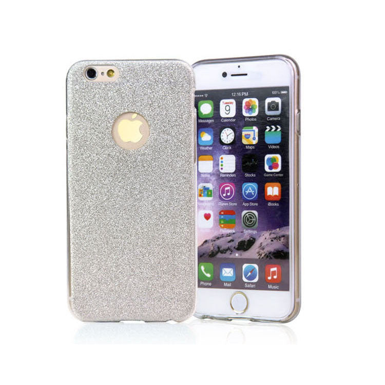 Diamond flash Glitter Zachte siliconen case voor de iPhone 6S 6 Plus 5 5S