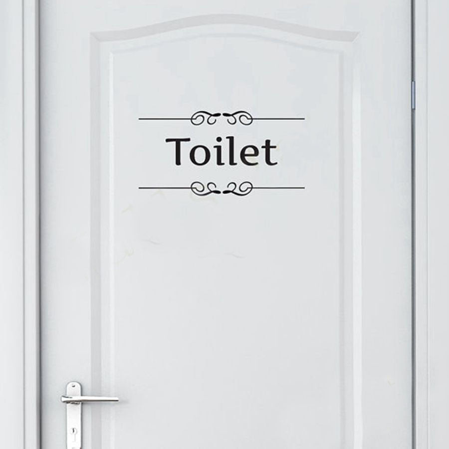 vintage sticker/bathroom/toilet/2 kleuren